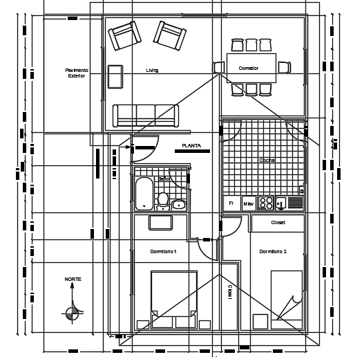 7x12m architecture house plan 2d AutoCAD drawing is given in this file