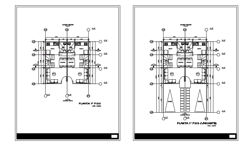 7x13m ground floor duplex house plan cad diagram is given in this model