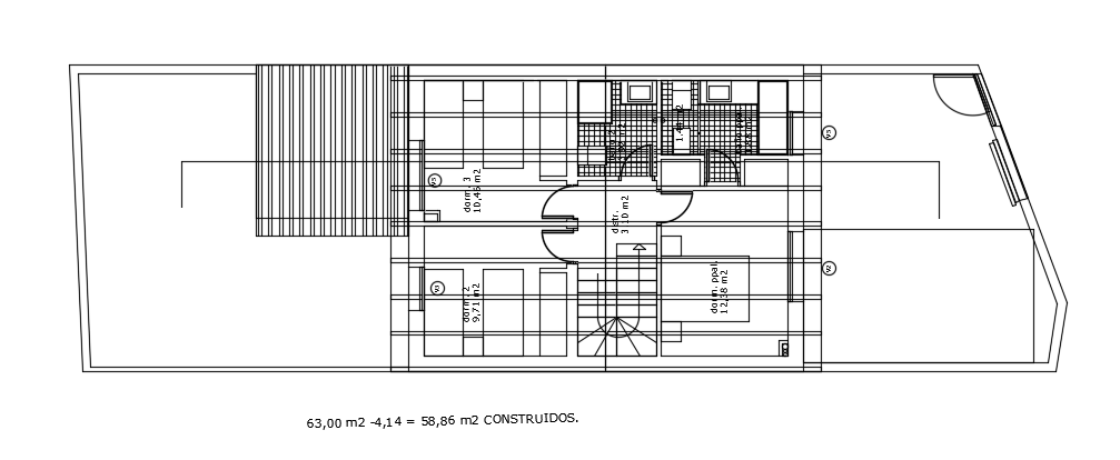 7x22m first floor villa house plan AutoCAD model is given in this file