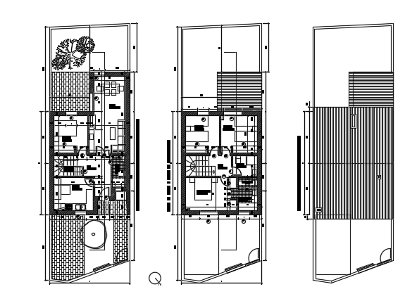 7x9m architecture house plan cad drawing is given in this file