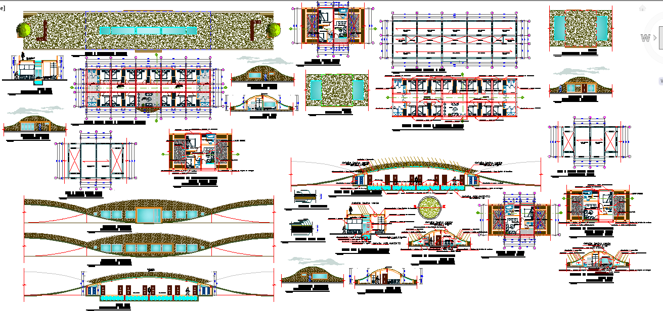 Modern Hotel Detail Design DWG File with Section and Elevation Plans