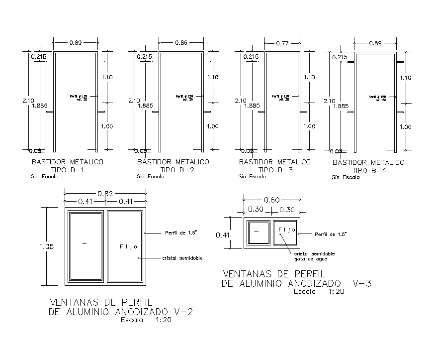 80x2100mm door plan is given in this AutoCAD drawing file. Download the Autocad model.