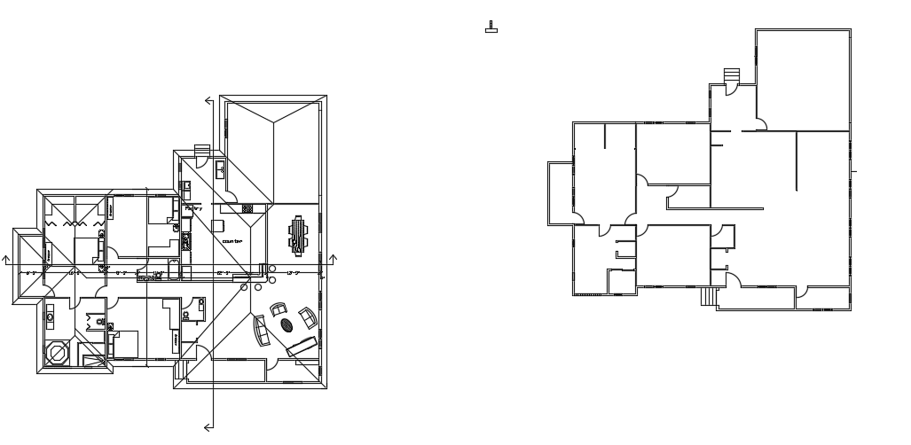 80x75 Home Furniture Layout CAD Drawing AutoCAD File