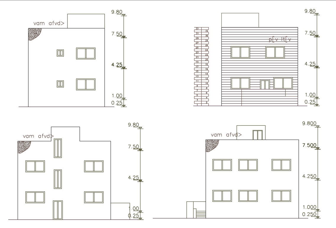 832 Square Feet House Building Elevation Design
