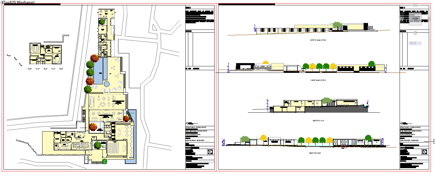 Modern Restaurant plan