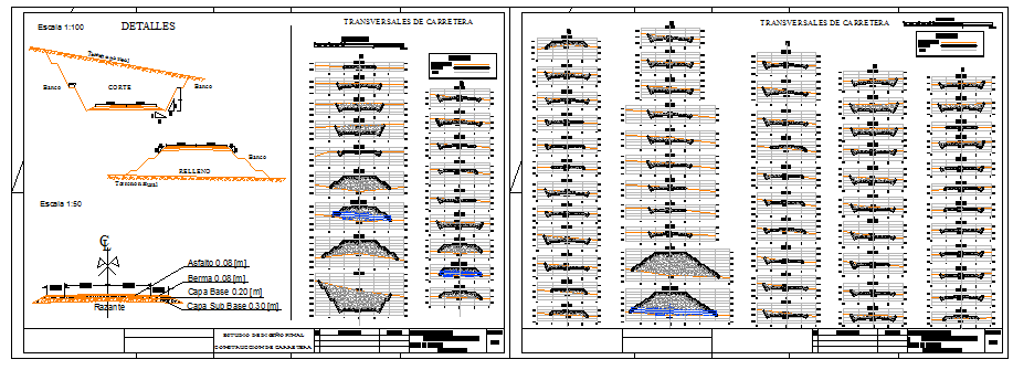 Road Design Sections drawing