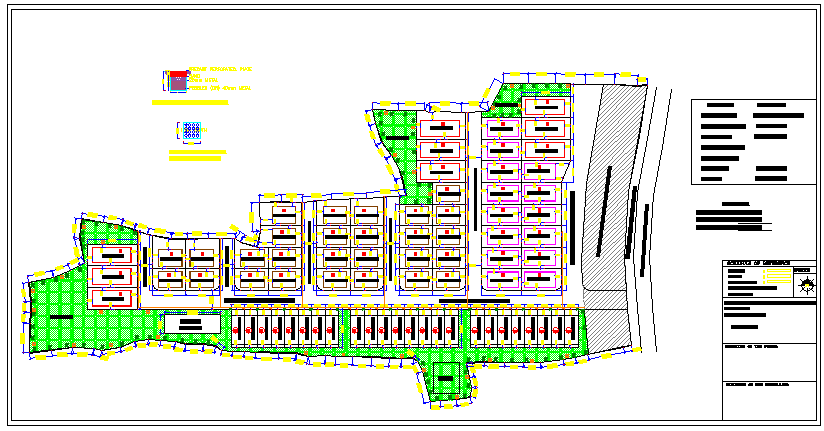 Landscaping layout of Housing plan