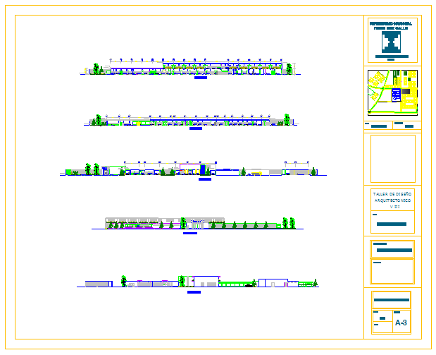 Section and Elevation drawing of Hospital design