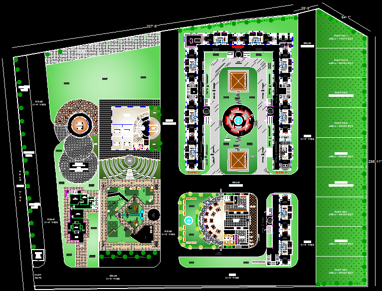 Hotel Project AutoCAD Design with Master Plan and Landscape Layout