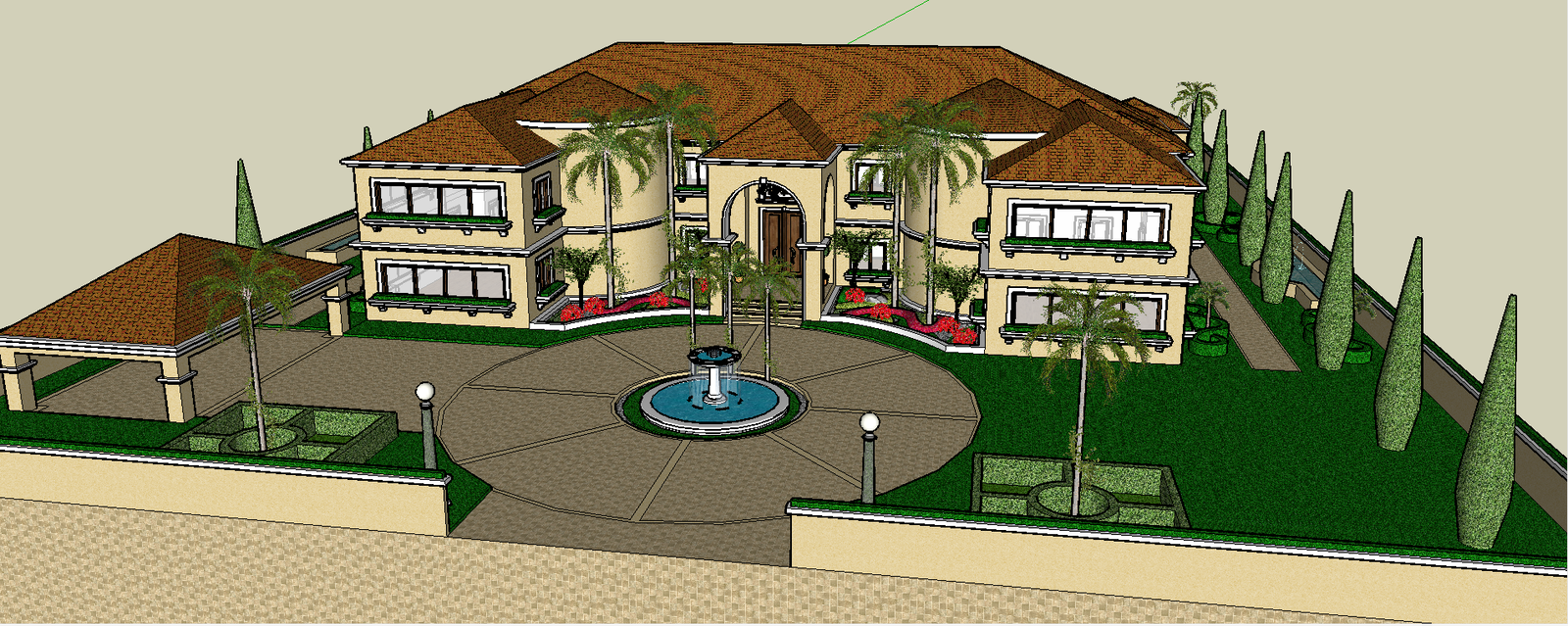 3D Bungalow Project DWG File with Detailed Floor Plan and Elevation