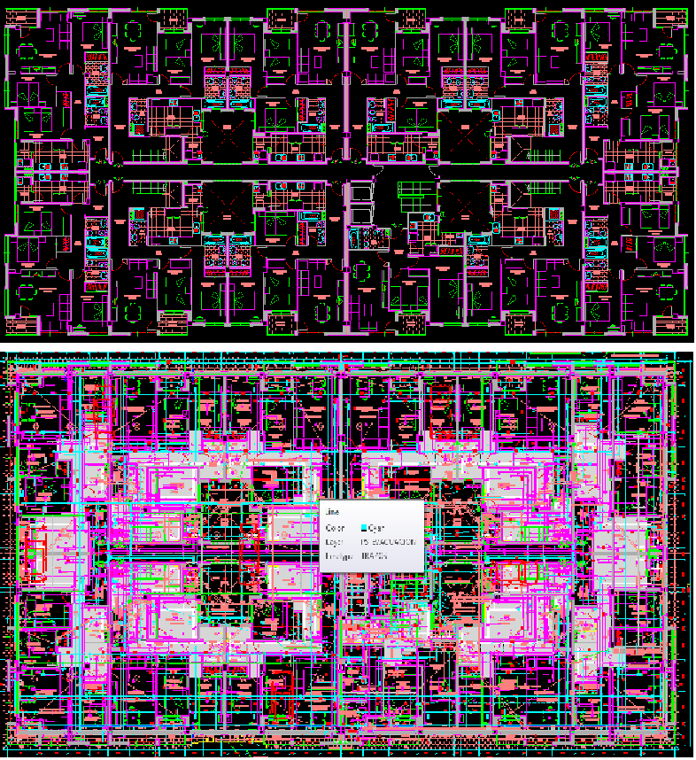 Residential Apartment AutoCAD DWG File with Room Layout Plan