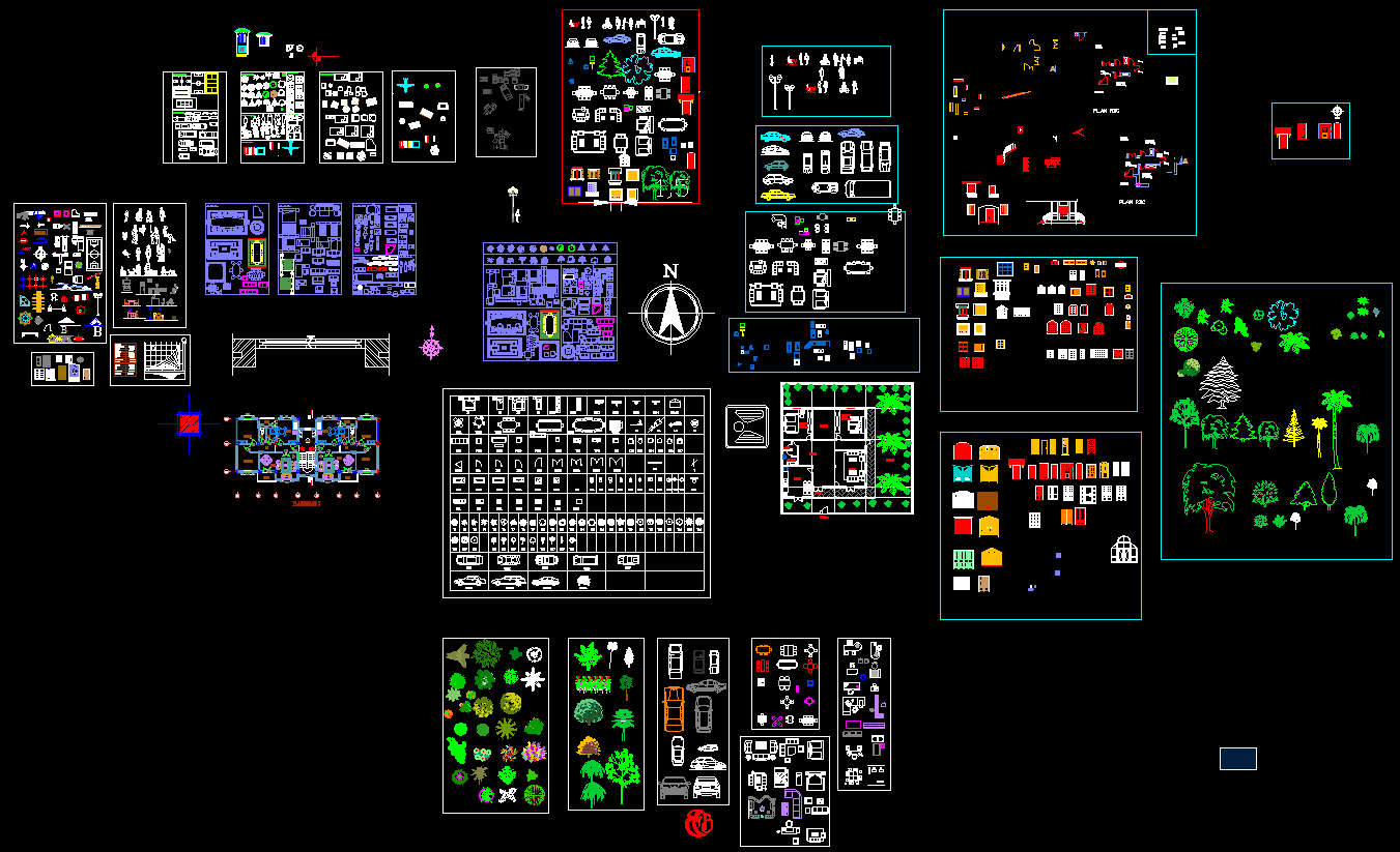 Comprehensive 2D CAD Block Collection for Architectural Drawings