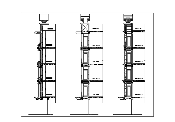 86’x44’ apartment house building column and beam joint connection