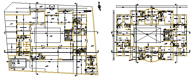 Working layout of House design drawing