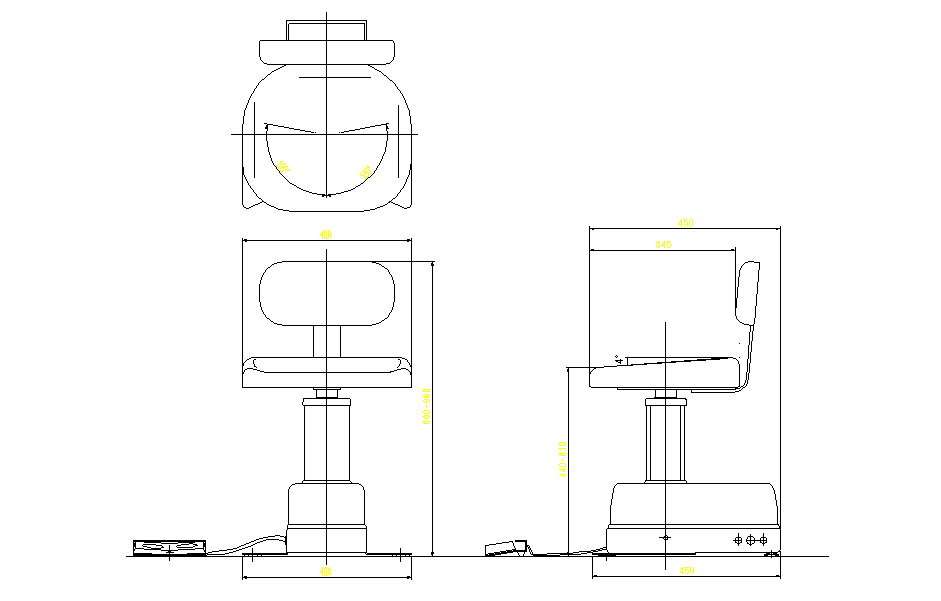 Modern Chair Design DWG with Dimensions for Interior Layouts