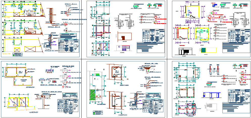 Small House AutoCAD DWG File with Floor Plans and Structural Details