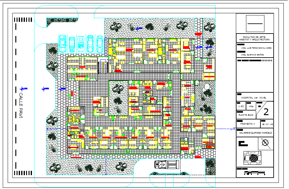 Hospital Detail DWG with Rooms Offices OT and Ground Floor Layout