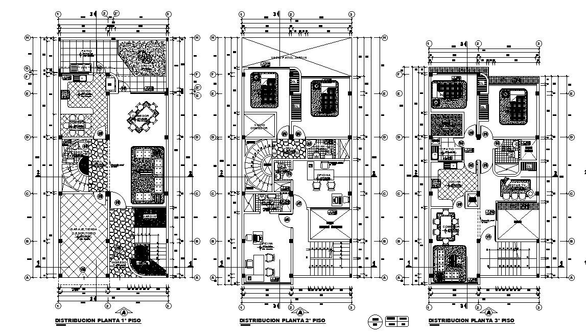 8X16 Meter House Plan With Furniture Layout CAD Drawing DWG File