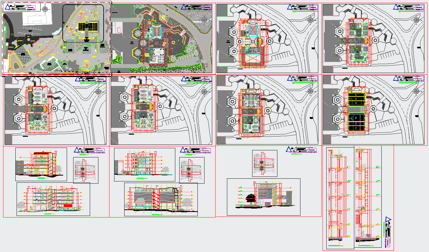 Detailed Architecture School DWG Showing Complete Design Concepts