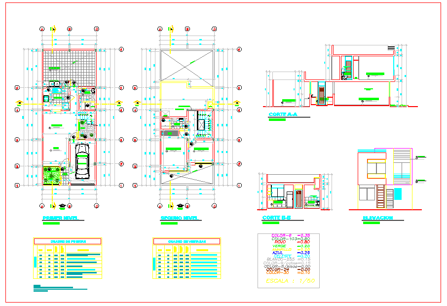 House project AutoCAD floor plan for residential layout