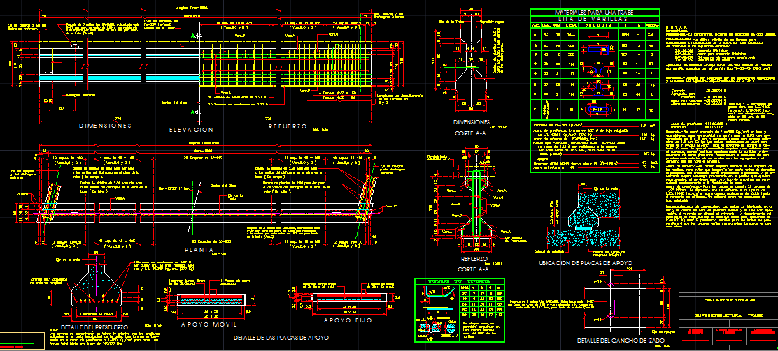 Lock Bridge CAD Drawing with Detailed Plans Sections and Elevations