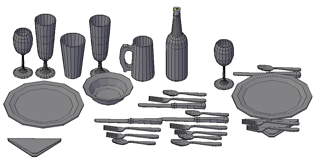 3D Table ware blocks