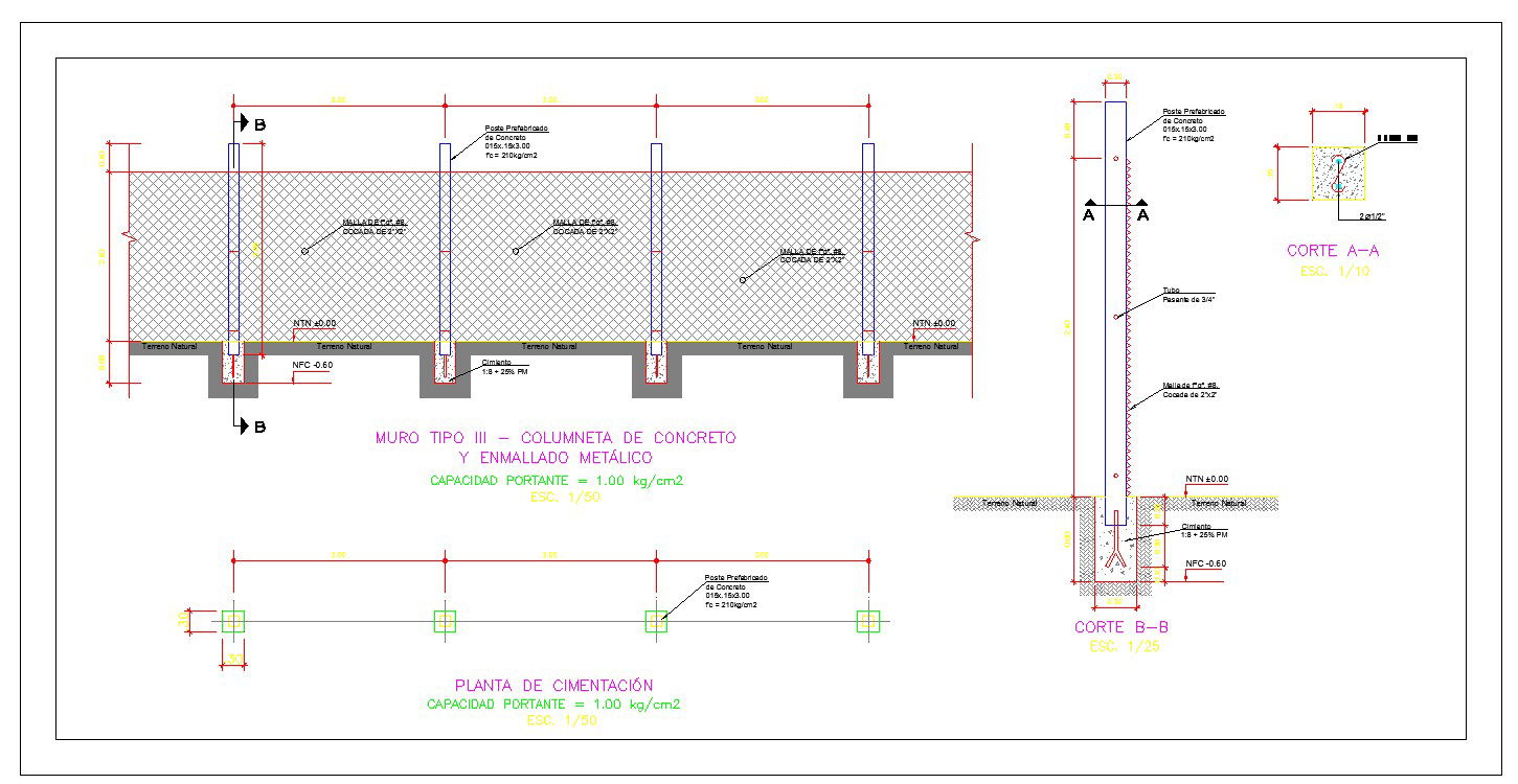 Column detail the building