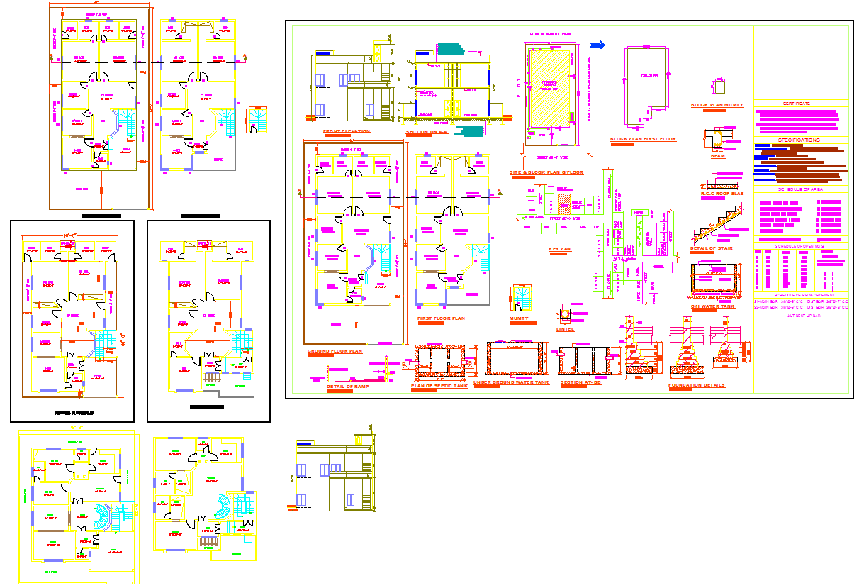 Modern Residence Design with Detailed 10x27m AutoCAD DWG Plans