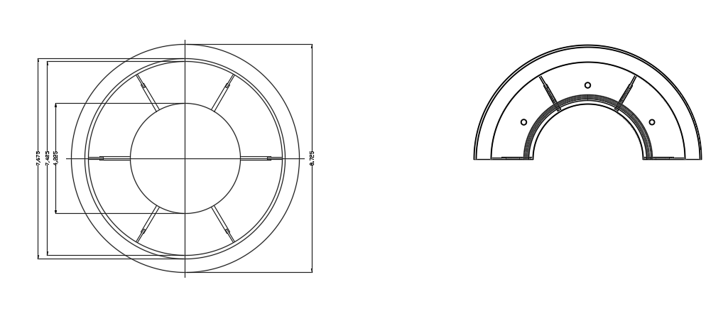8m diameter of turbo plan is given in this AutoCAD file