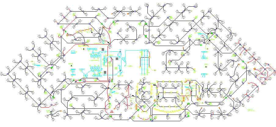 8th flooring lighting details of building dwg file