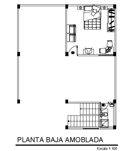 8x10m house plan first floor 2D AutoCAD drawing is given in this file