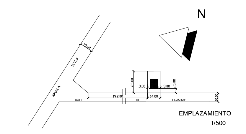 8x10m house plan site location CAD drawing is given in this model