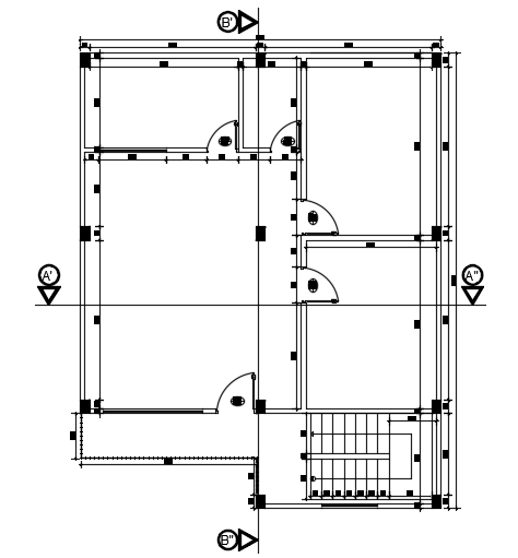 8x10m house plan third floor plan AutoCAD drawing is given in this file