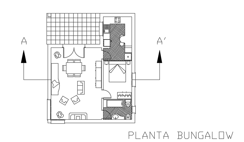 8x11m single family house plan cad drawing