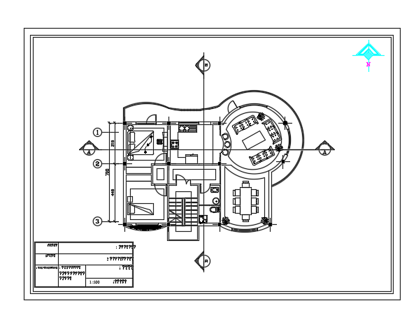 8x12m amazing bungalow house first floor plan drawing