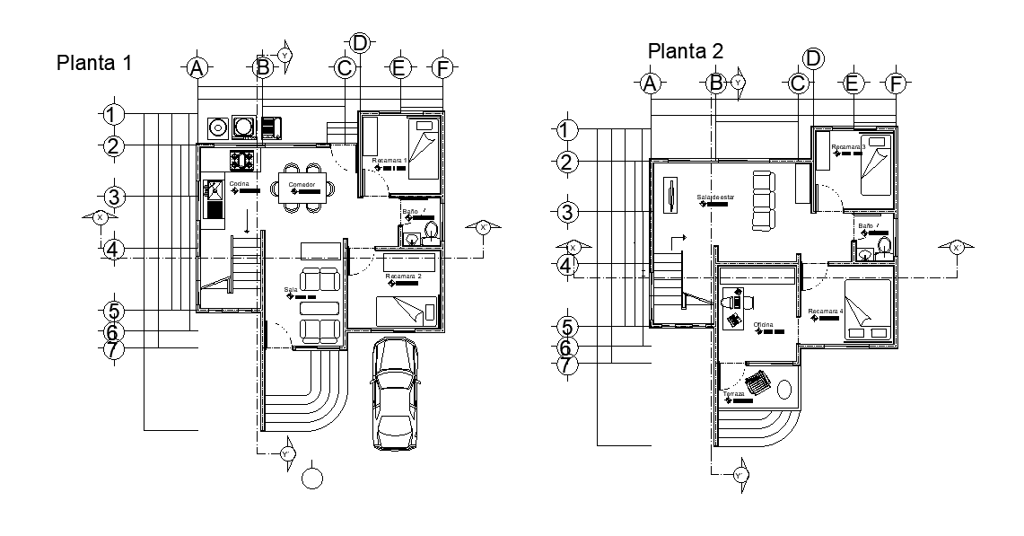 8x12m home cum office plan is given in this Autocad DWG drawing file. Download the Autocad drawing file.