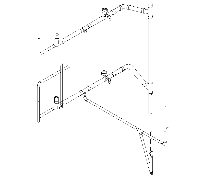 8x12m house plan of tee & reducer layout is given in this Autocad drawing model. Download the Autocad model.