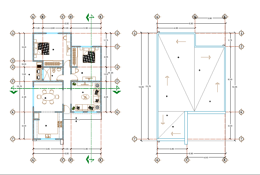 8x13 Meter 2 BHK House Plan With Terrace