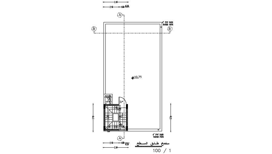 8x15 Mete Terrace Plan AutoCAD File
