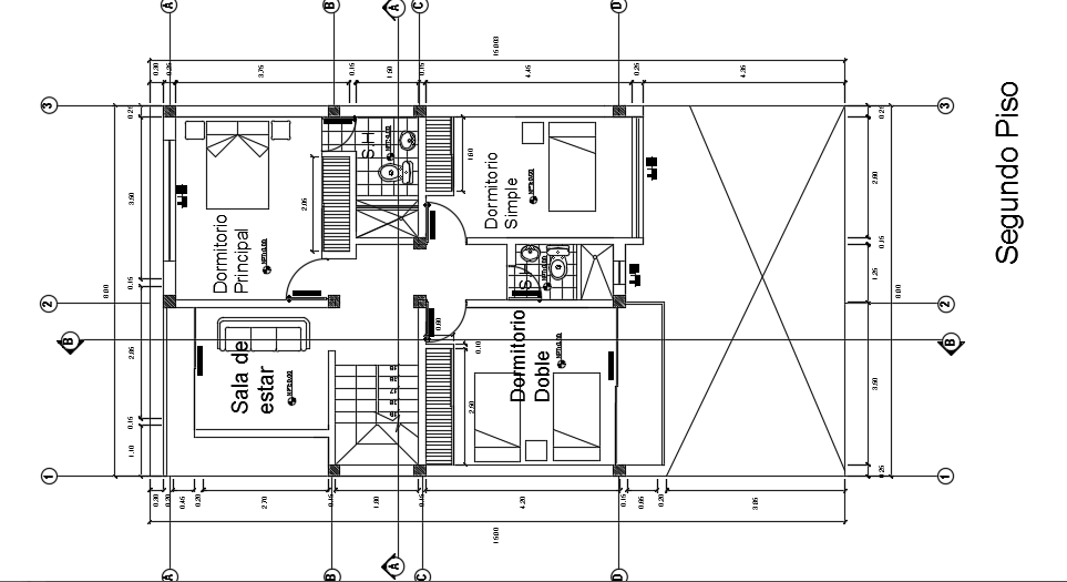 8x15m architecture 3 story first floor house plan cad drawing is given in this file