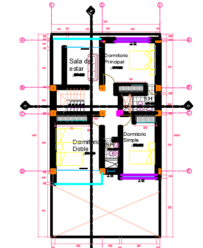 8x15m first floor home plan AutoCAD drawing is given in this file