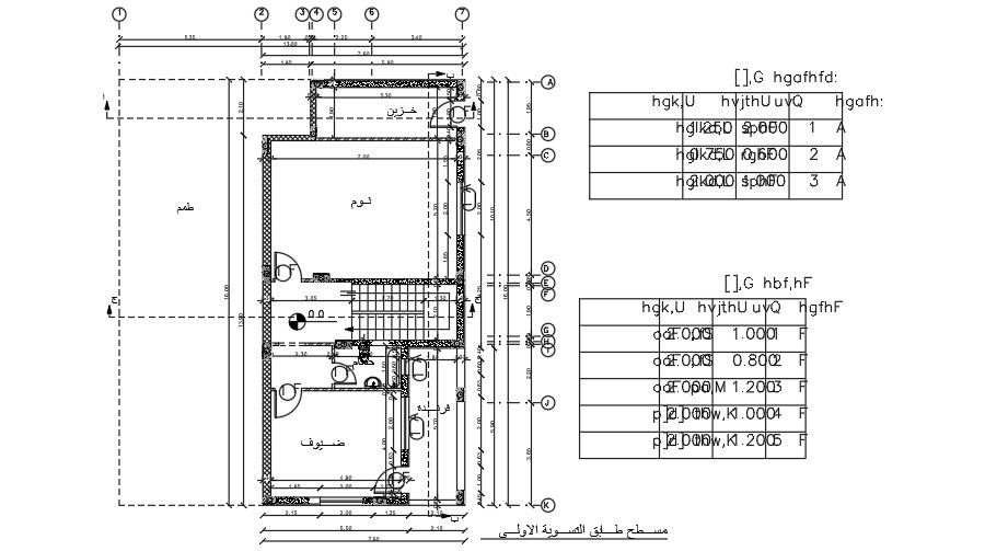 8x16m ground floor residential AutoCAD 2D house plan