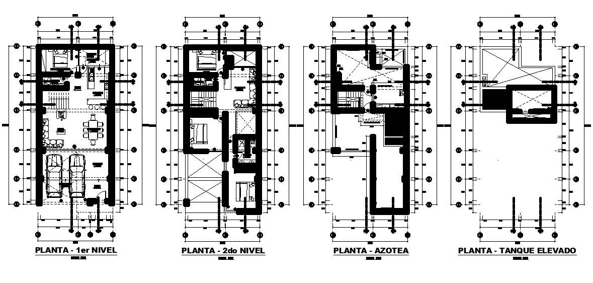 8x16m house plan is given in this AutoCAD drawing file.Download now.