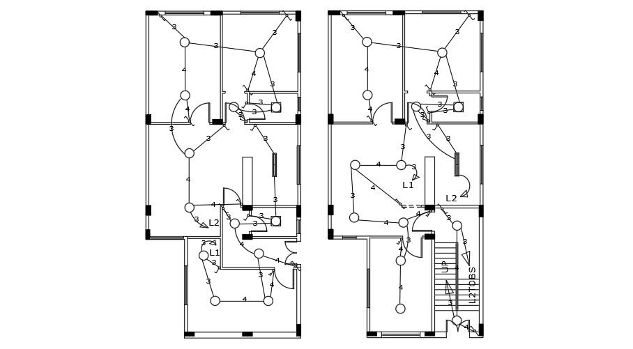 8x17 Meter Electric Layout Of House AutoCAD File