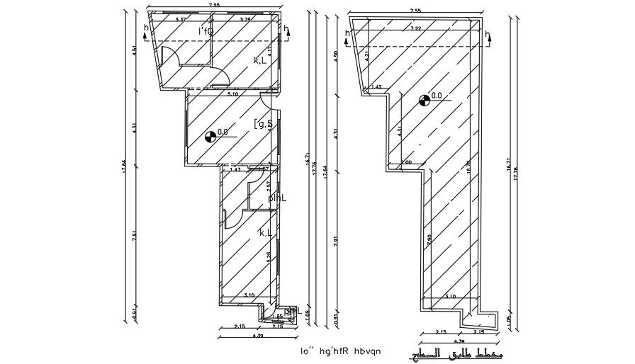 8x17 Meter Ground Floor And First Floor Plan AutoCAD File