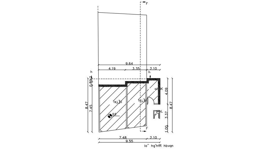 8x17m ground floor residential house plan AutoCAD drawing