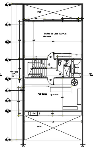 8x18m second floor house plan CAD model