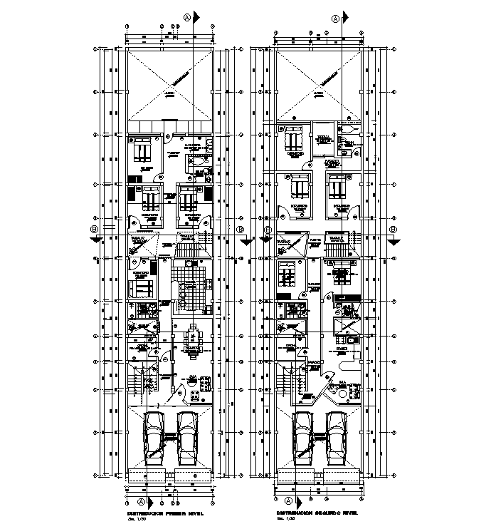 8x35m office cum house plan is given in this Autocad drawing file. Download now.