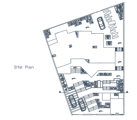 8x7m house plan residential site layout AutoCAD drawing