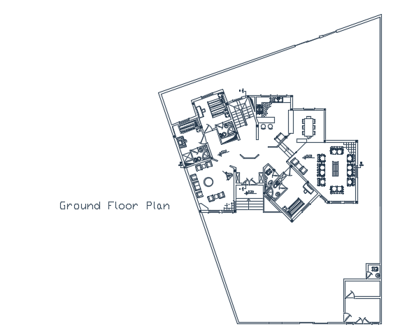 8x7m residential ground floor house plan AutoCAD drawing